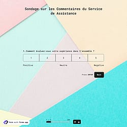 Modèle de Sondage de Rétroaction pour le Service de Assistance