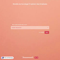 Modèle de sondage de feedback des employés