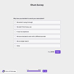 Churn Survey Template
