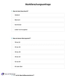 Vorlage für Marktforschungsumfragen