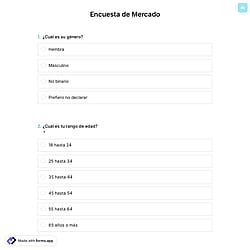 Plantilla de encuesta de investigación de mercado