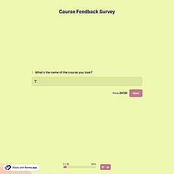 Course Feedback Survey Template