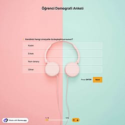 Öğrenci Demografi Anketi Şablonu