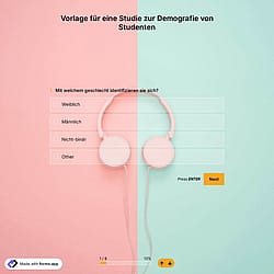 Vorlage für eine Studie zur Demografie von Studenten