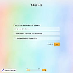 Kişilik Testi Şablonu