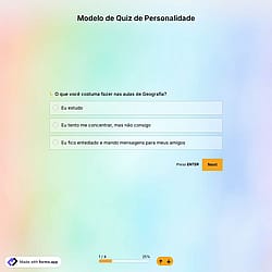 Modelo de Teste de Personalidade