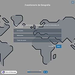 Plantilla de Cuestionario de Geografía