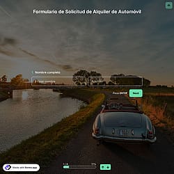 Plantilla de Formulario de Solicitud de Alquiler de Automóvil