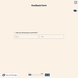 Feedback Form Template