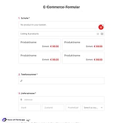 E-Commerce-Formularvorlage