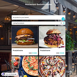 Vorlage für ein Restaurant-Bestellformular