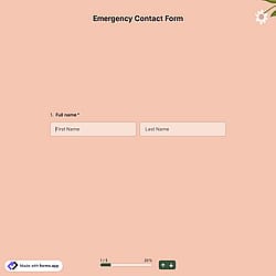 Emergency Contact Form Template