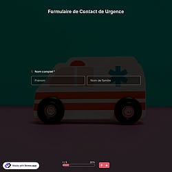 Modèle de Formulaire de Contact de Urgence