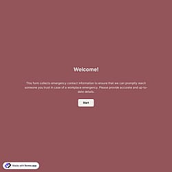 Employee Emergency Contact Form Template
