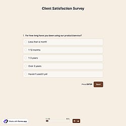 Client Satisfaction Survey Template