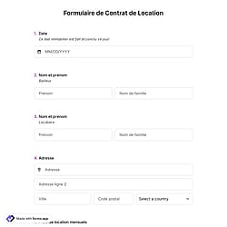 Modèle de formulaire de contrat de bail locatif