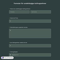 Vorlage für unabhängige Auftragnehmer