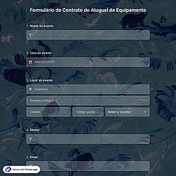 Formulário de Contrato de Aluguel de Equipamento