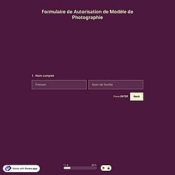 Modèle de formulaire de droit à l'image
