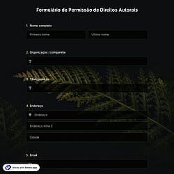 Formulário de Permissão de Direitos Autorais
