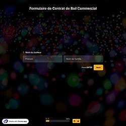 Formulaire de Contrat de Bail Commercial
