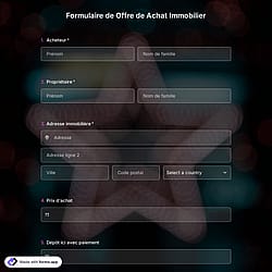 Formulaire de Offre de Achat Immobilier