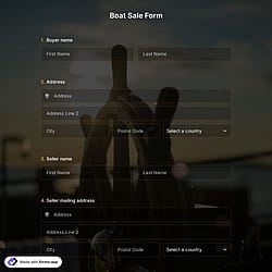 Boat Sale Form Template