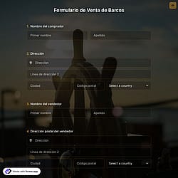 Plantilla de Formulario de Venta de Barcos