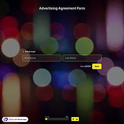 Advertising Agreement Form Template