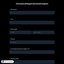 Formulaire de Rapport de Activité Suspecte
