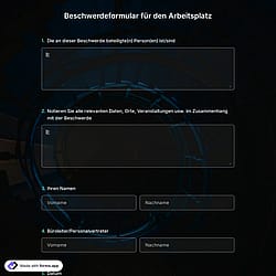 Beschwerdeformular für den Arbeitsplatz