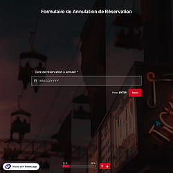 Formulaire de Annulation de Réservation