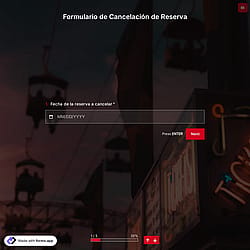 Plantilla de Formulario de Cancelación de Reserva