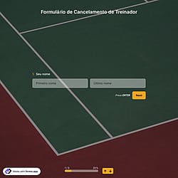 Formulário de Cancelamento de Treinador