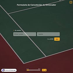 Plantilla de Formulario de Cancelación de Entrenador