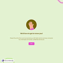 Customer Information Form Template