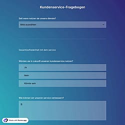 Kundenservice-Fragebogen