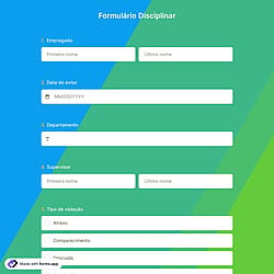 Modelo de Formulário Disciplinar