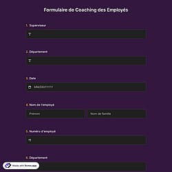 Formulaire de Coaching des Employés