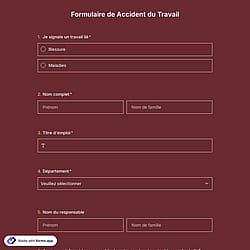Formulaire de Accident du Travail