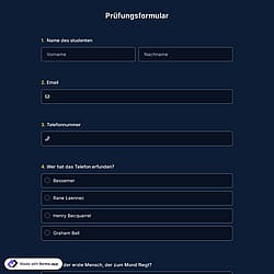 Prüfungsformular