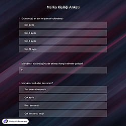 Marka Kişiliği Anket Şablonu
