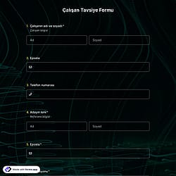 Çalışan Tavsiye Formu Şablonu