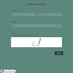 Çalışan İstifa Formu Şablonu