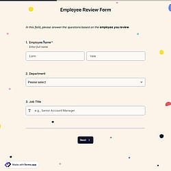 Employee Review Form Template