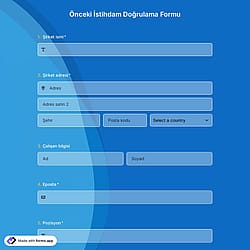Önceki İstihdam Doğrulama Formu Şablonu