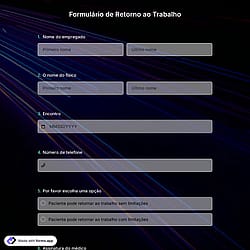 Modelo de Formulário de Retorno ao Trabalho