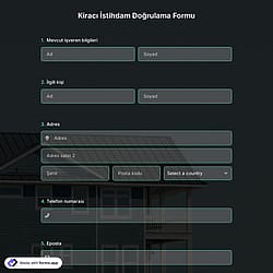 Kiracı İstihdam Doğrulama Formu Şablonu