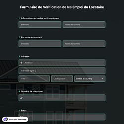 Formulaire de Vérification de les Emploi du Locataire