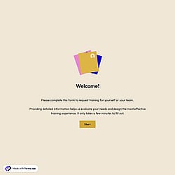 Training Request Form Template